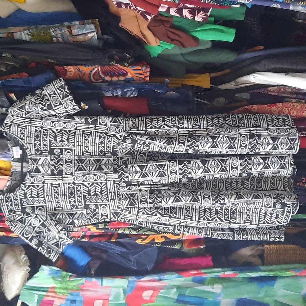 Amelia dress in abstract tribal design